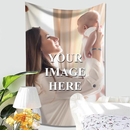 Custom Funny Photo Tapestry Personalized Short Plush Wall Decor Hanging Painting Gift For Friend
