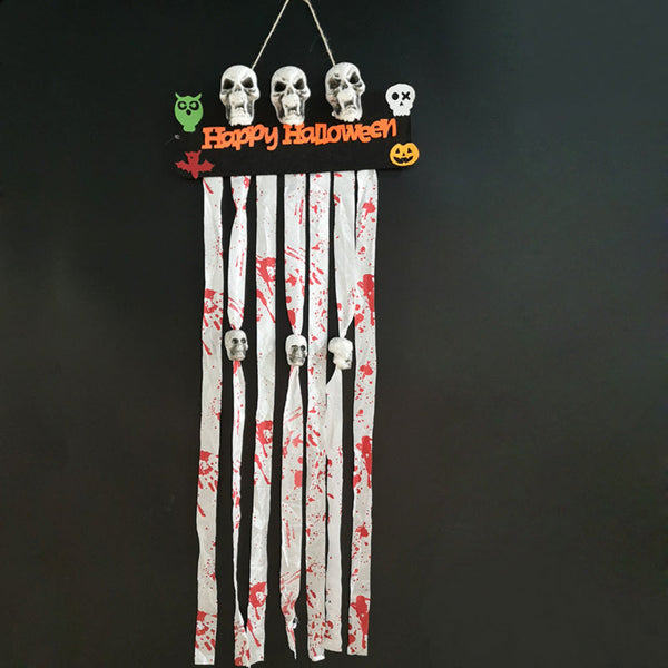 Bloody Skull Door Curtain Decorations Gift for Halloween Theme Party