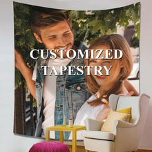 Gift for Mom Custom Photo Tapestry Short Plush Wall Decor Hanging Painting