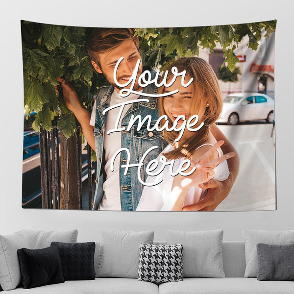 Gift for Her  Photo Tapestry Short Plush Wall Art Hanging Decoration
