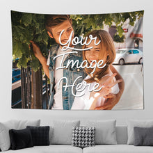 Custom Couple Photo Tapestry Wall Art Hanging Decoration  for Family