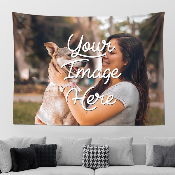 Custom Photo Tapestry Wall Decor Personalized Hanging Painting