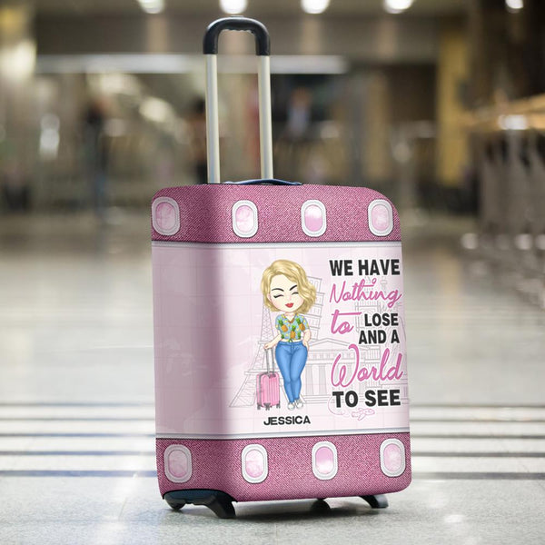 Gifts for Traveling Lovers To Travel Is To Live Personalized Luggage Cover Custom Image Print