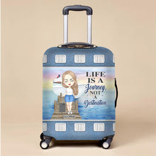 Gifts for Her Personalized Luggage Cover Custom Image Print Life is a Journey