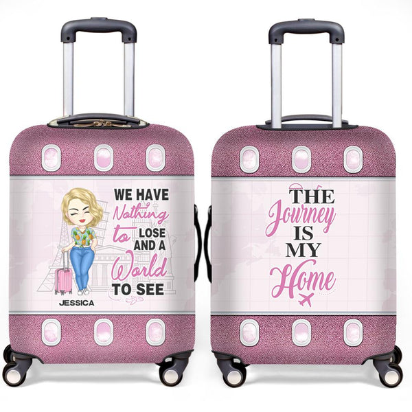 Gifts for Traveling Lovers To Travel Is To Live Personalized Luggage Cover Custom Image Print