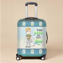 Gifts for Him Personalized Luggage Cover Custom Image The Journey is My Home