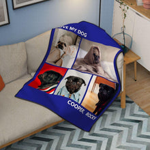 Personalized Pets Fleece Photo Blanket with 5 Photos