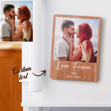 Custom Photo Engraved Fridge Magnet Couple Home Gifts