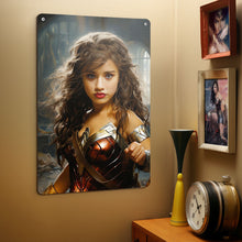 Personalized Face Wonder Woman Metal Poster Custom Photo Portrait Gifts for Her - customphototapestry