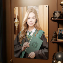 Personalized Face Slytherin House Gifts for Girls Metal Poster Custom Photo Portrait - customphototapestry