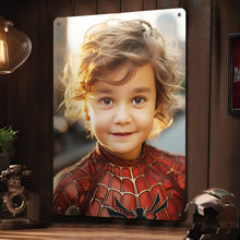 Personalized Face Spiderman Metal Poster Custom Photo Gifts for Him - customphototapestry