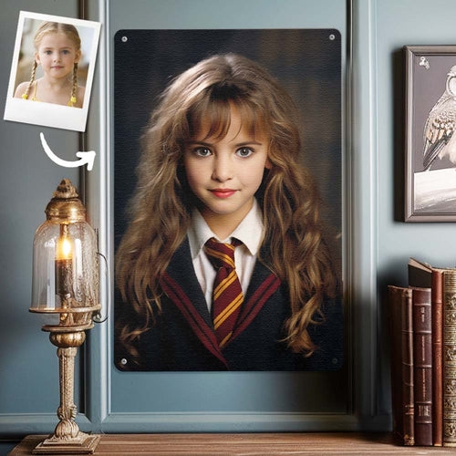 Personalized Face Hermione Metal Poster Custom Photo Gifts for Girl