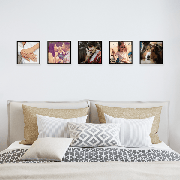 Custom Couple Photo Tiles Wall Decoration for Bedroom and Livingroom Gift for Her