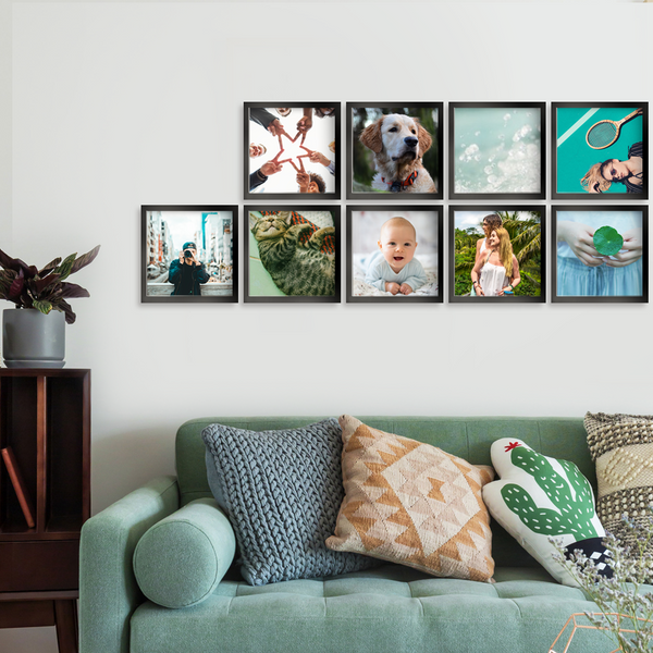 Custom Photo Tiles 8"*8" Wallart Collage Personalized Collage For Family