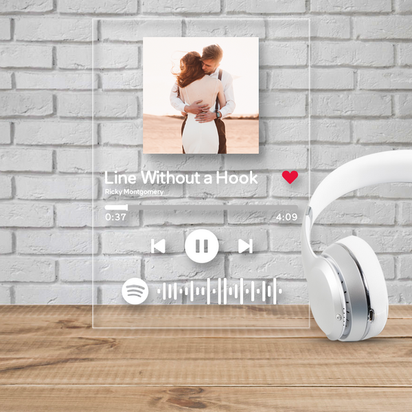 Spotify  Acrylic Glass Scannable Spotify Code Personalized Spotify Song Poster Plaque (4.7IN X 6.3IN)