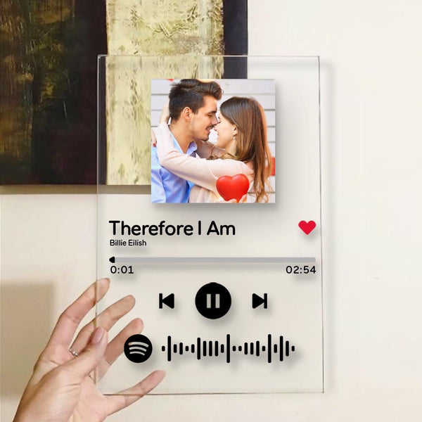 Spotify  Acrylic Glass Scannable Spotify Code Personalised Spotify Song Poster Plaque (4.7IN X 6.3IN)