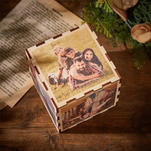 Custom Photo Square Photo Wooden Box Gift to Her