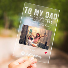 Father?¡¥s Day Gift Personalised Photo Engraved Text Acrylic Plaque Best Dad Ever