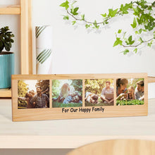 Custom Wood Photo Plaque Personalized Text Wood Frame Wood Photo Blocks Horizontal Version Gift for Her