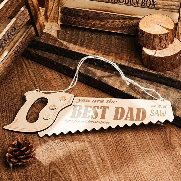 Custom Engraved Pendant Saw Creative Gifts for Best Dad - 