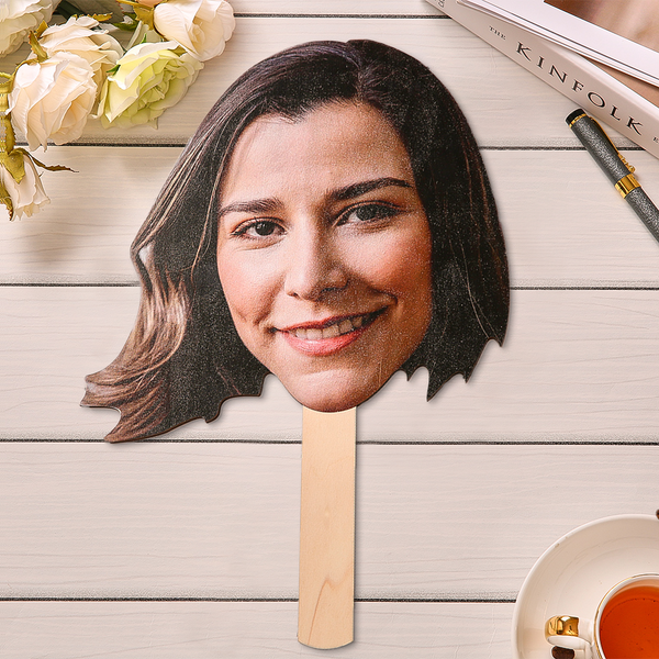 Custom Photo Face Affixed On A Stick To Give A Special Gift To Friends