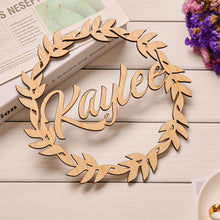 Custom Engraved Wreath Name Home Decoration Round Welcome Door Hanging Decoration Gifts