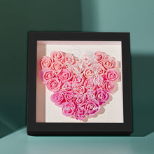 Custom Photo Flower Shadow Box Personalized Line Drawing Flower Shadowbox Frame Gift