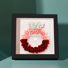 Custom Flower Shadow Box Personalized Wedding Ring Flower Shadowbox Frame Gift