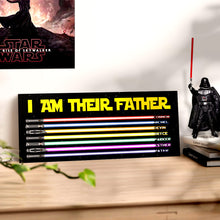 Personalized I Am Their Father Lightsaber Wooden Sign Birthday Gift for Dad