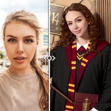 Custom Face Tapestry Hufflepuff Personalized Portrait from Photo Hogwarts Gift for Girls - customphototapestry