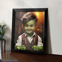 Custom Face Frame Hulk Gifts for Kids Personalized Portrait Home Decor - customphototapestry