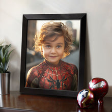 Custom Face Frame Spiderman Personalized Portrait Home Decor Gifts for Him - customphototapestry