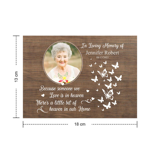 Custom Photo Memorial Frame with Name and Date In Loving Memory - customphototapestry