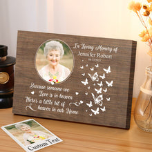 Custom Photo Memorial Frame with Name and Date Those We Love Don't Go Away - customphototapestry