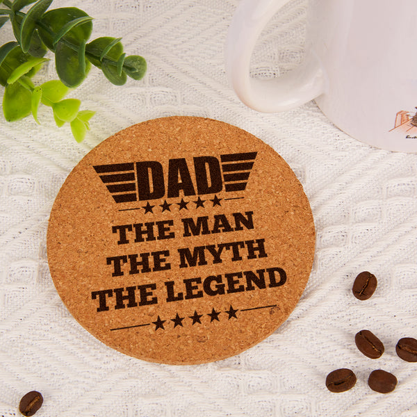 Custom Round Cork Coasters Housewarming Gift Drink Coaster Diy Craft Project for Father