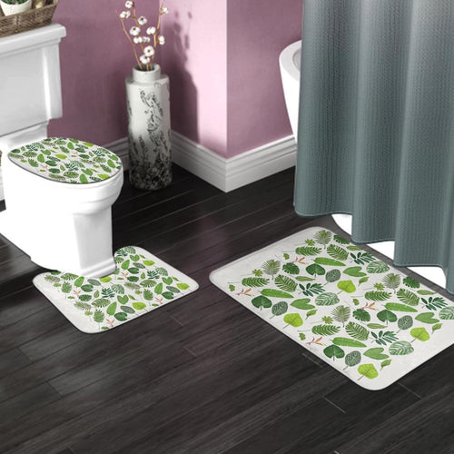 Floor Mat Water Absorption Non Slip Bath Toilet Mat 3 Piece Set For Child