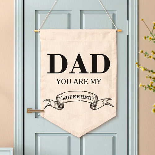Personalized Fathers Day Gift Custom Flag Banner Wall Decor