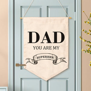 Personalized Fathers Day Gift Custom Flag Banner Wall Decor