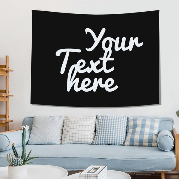 Custom Text Tapestry Wall Art Home Decor Gift for Family