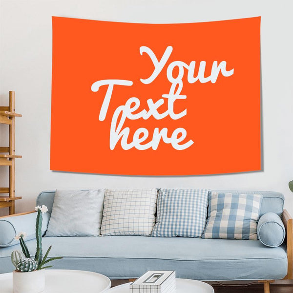 Custom Text Tapestry Wall Art Home Decor Gift for Family