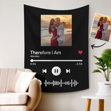 Father's Day Gift Custom Spotify Code Tapestry Wall Art Decoration Scannable Spotify Code Tapestry