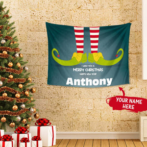 Christmas Socks Wall Decoration Personalized Name Tapestry for Bedroom Home Dorm Apartment Decor new Year's gift