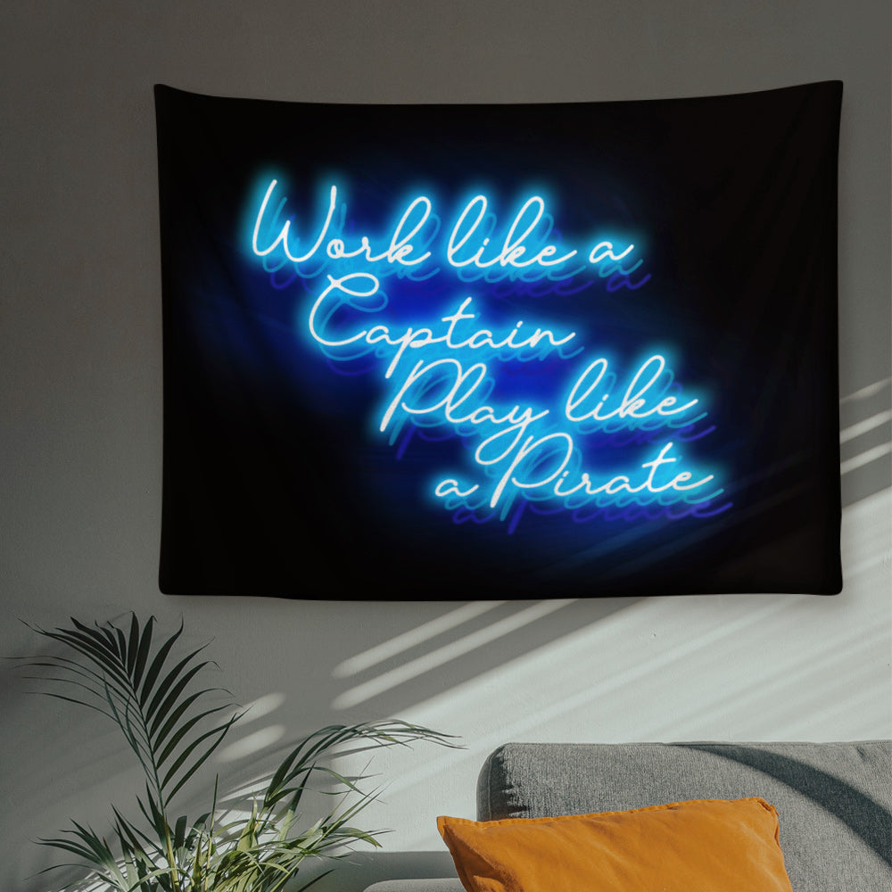 Neon Wall Tapestry Custom Text Short Plush Wall Decor Hanging Painting