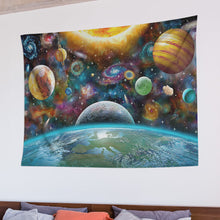 Universe Tapestry Planet of the Earth Outer Space Hanging Decor for Living Room Bedroom Dorm
