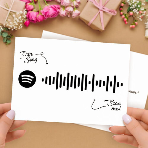 Personalised Spotify Code Cards Custom Greeting Cards With Your Song and Blessing Memorial Gifts for Friends or Families