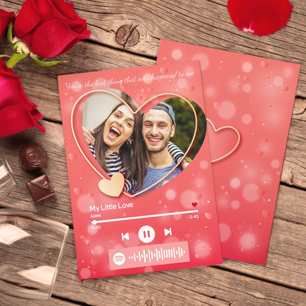 Custom Valentine Spotify Code Music Love Greeting Cards