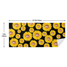 Custom Faces Sunflower Towel Personalized Photo Towel Funny Gift