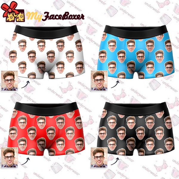 Men's Custom Colorful Face Boxer Shorts - MyFaceBoxer