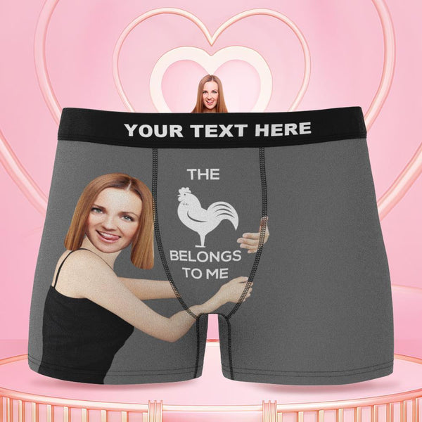 Men's Custom Face On Body 3D Online Preview Boxer Shorts - This belongs to me