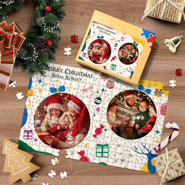 Christmas Custom Collage Photo Jigsaw Puzzle